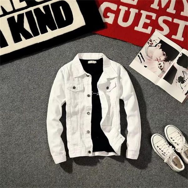 

men's jackets boo 2021 denim jacket to wear pure color youth casual, Black;brown