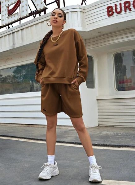 

women's tracksuits 2021 spring and autumn fashion casual hooded two-piece long-sleeved solid color urban suit, Gray