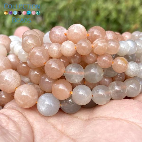 

other 6/8/10mm natural stone beads colorful moonstone round spacer loose for jewelry making diy bracelet handmade accessories