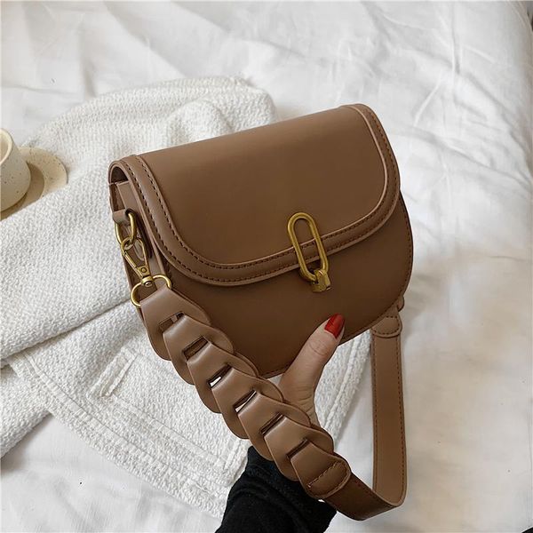 

evening bags burminsa woven wide strap saddle small crossbody shoulder for women brand designer travel ladies purses and handbags 2021