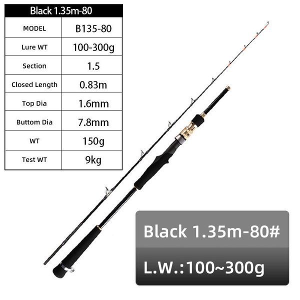 

1.35m lead weight 50 to 300g haoyu workshop saltwater light boat fishing rod made in china rods