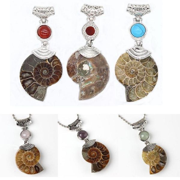 

decorative objects & figurines natural crystal conch fossil gems inlaid snail craft creative pendant