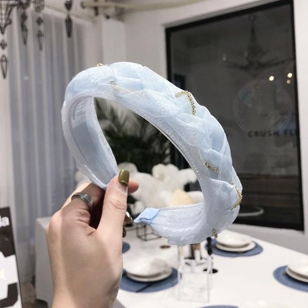 

hair clips & barrettes women headband fashion simple beautiful bands wide hoop accessories for girls lb, Golden;silver