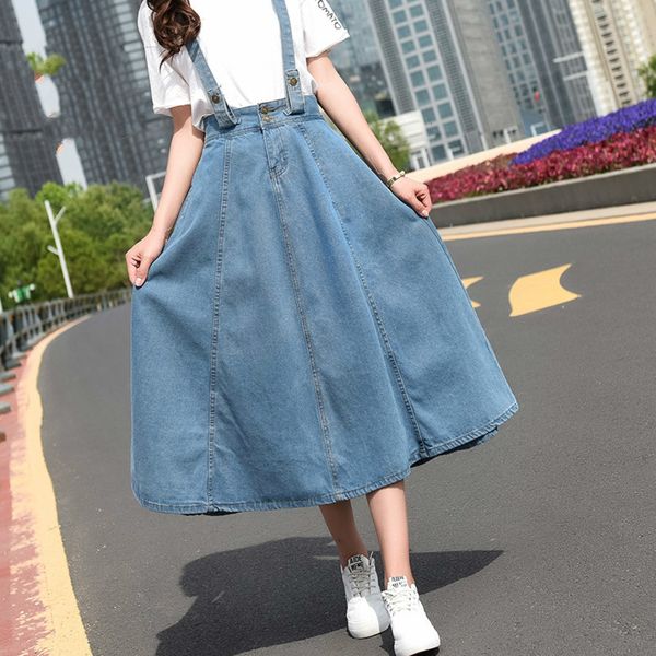 

dress plus size 5xl mode denim of single 2021 summer women without solid es spaghetti strap ed in jeans, Black;gray