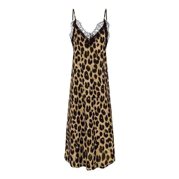 

factoryaxxs lace leopard drawstring split dress stitching with adjustable medium length skirt, White;black
