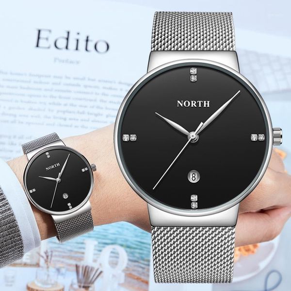 

watch men business fashion sport quartz mesh belt casual watches waterproof clock relogio masculino wristwatches, Slivery;brown