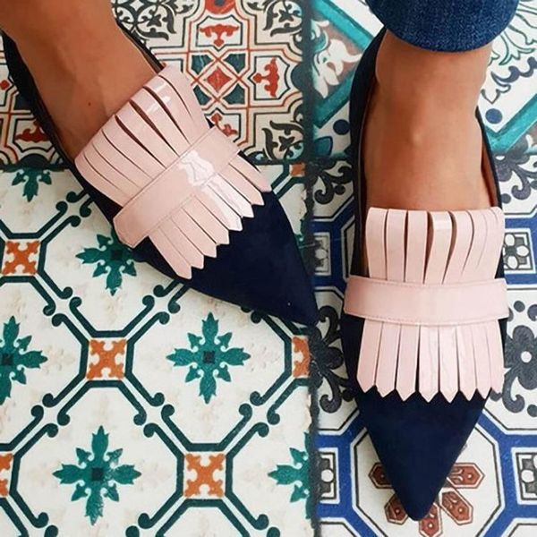 

sandals pointed belt buckle low heel women size flat, Black