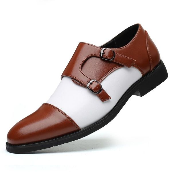 

dress shoes fashion buckle leather men zapatos de hombre wedding party mens business office oxfords, Black
