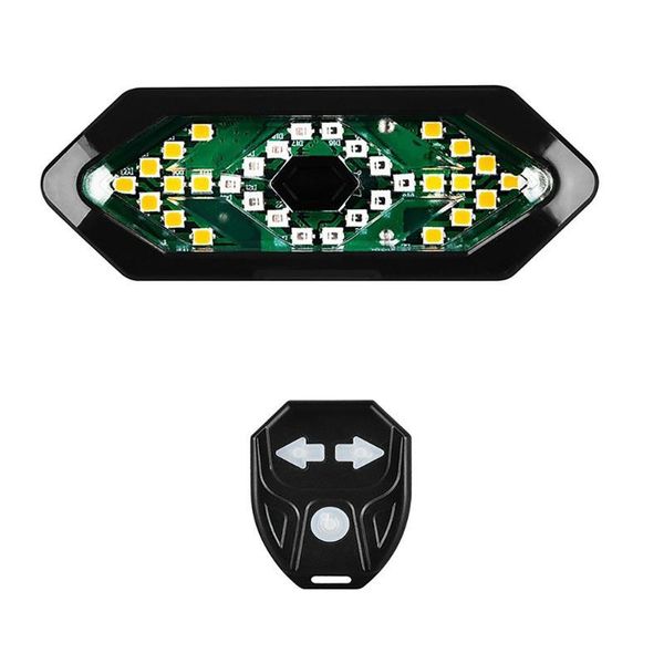 

bike lights 18 led bicycle with horn warning light remote control steering tail lamp usb rechargeable safe night riding