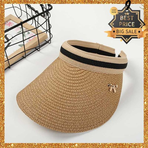 

fashion beach hat for women straw uv protection lady sun shade female casual panama visor elegant hats headwear wide brim, Blue;gray
