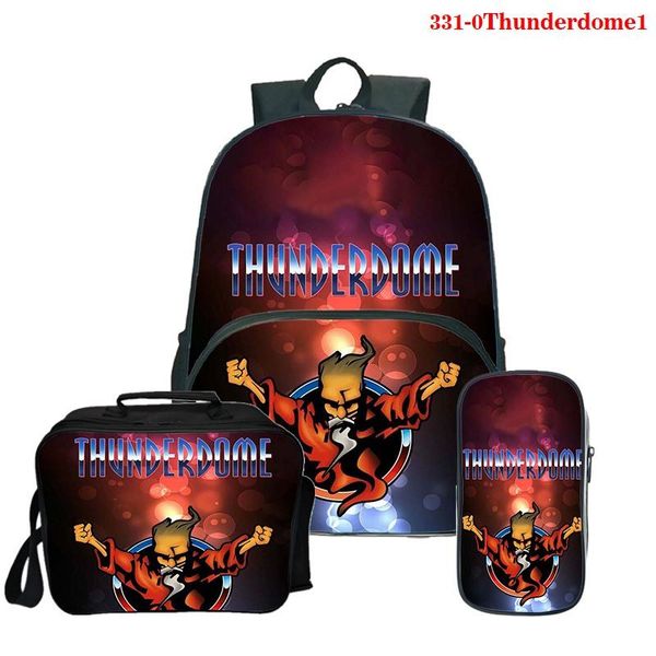 

backpack 3pcs/sets school thunderdome print bag teenage girls boys mochila travel pencil bookbag