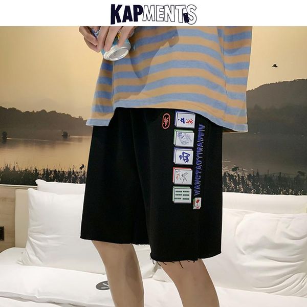 

men fashion streetwear mahjong runing shorts 2021 summer mens printed vintage sweat short man chinese style cargo pants men's, White;black