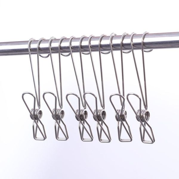 

hooks & rails 671aae. with long tail clothes pin stainless steel wire hook hanging clip and thick convenient 6 pack