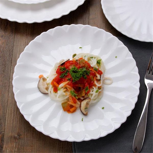 

dishes & plates western ceramic deep plate dish pasta restaurant rice saucer soup bowl salad straw hat tableware