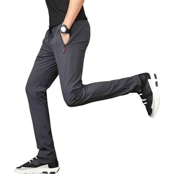 

men's pants winter fleece casual 5xl designer solid color plus size slim stretch pancel pant men loose sweatpants afk01, Black