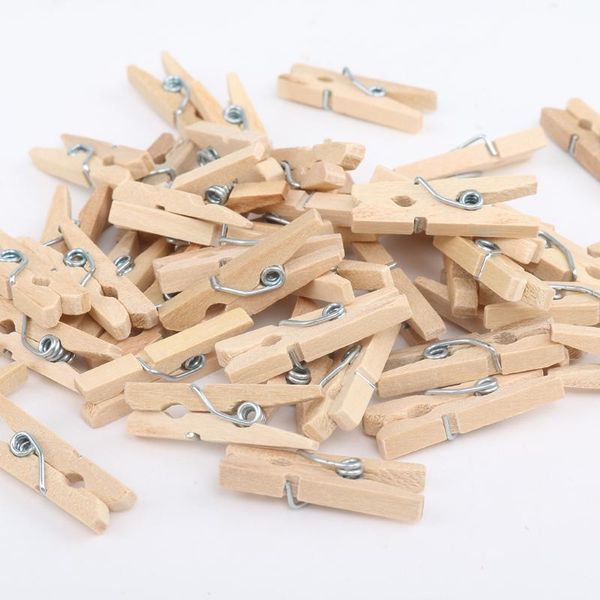 

clothing & wardrobe storage 50/100/150/200pcs 2.5cm mini portable natural wooden clothespin po clips craft wood clamp