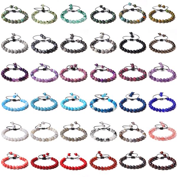

woven bracelets men natural african turquois stone beads bracelet women vintage black rope adjustable red agat pulsera jewelry