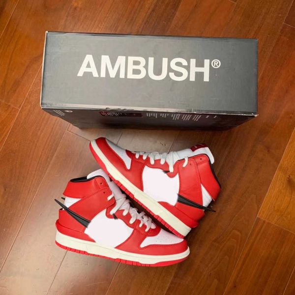 

2021 authentic ambush dunk high shoes black white chicago deep royal cosmic fuchsia pink men women outdoor sports sneakers with original box