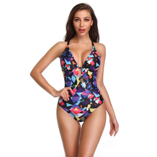 

one-piece suits one piece swimsuit 2021 swimwear women bathing suit swim vintage summer beach wear print bandage monokini bodysuit