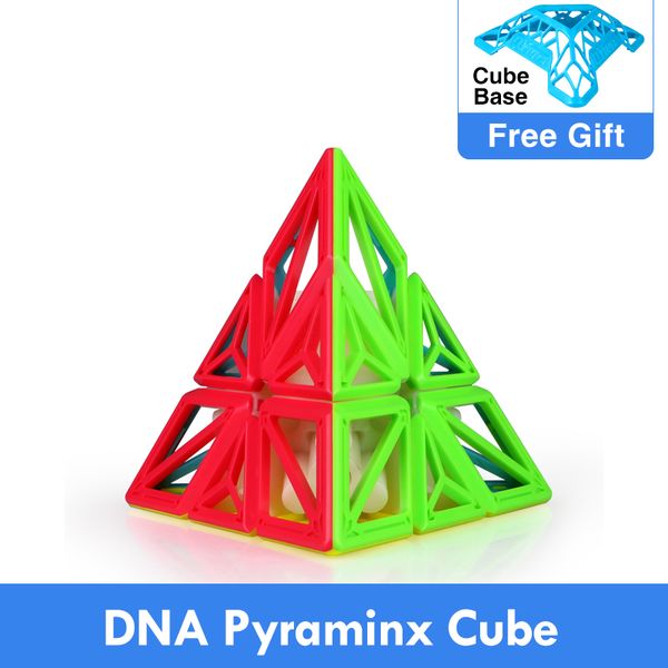 

qiyi dna triangle 3x3 colorful stickerless collection magic cube speed original mofangge puzzle educational toys