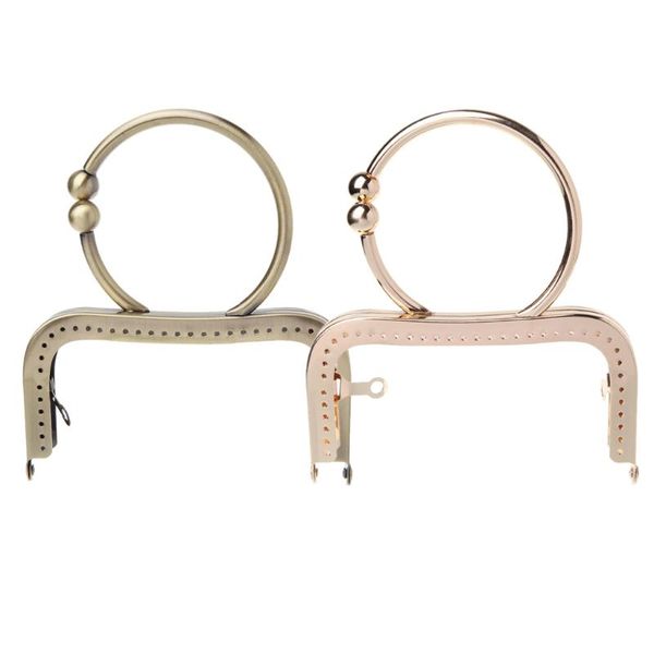 

vintage metal purse bag frame kiss clasp lock with handle 12.5cm storage bags