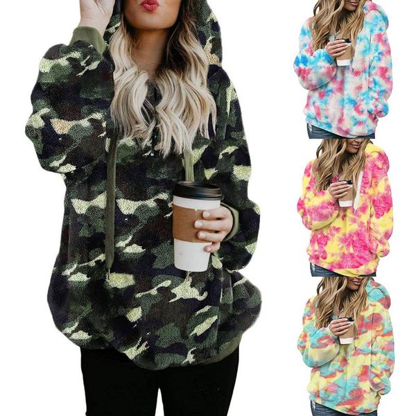 

autumn winter warm hoodies sweatshirt women plus size hooded star zipper pockets casual coat outwear #40 women's & sweatshirts, Black