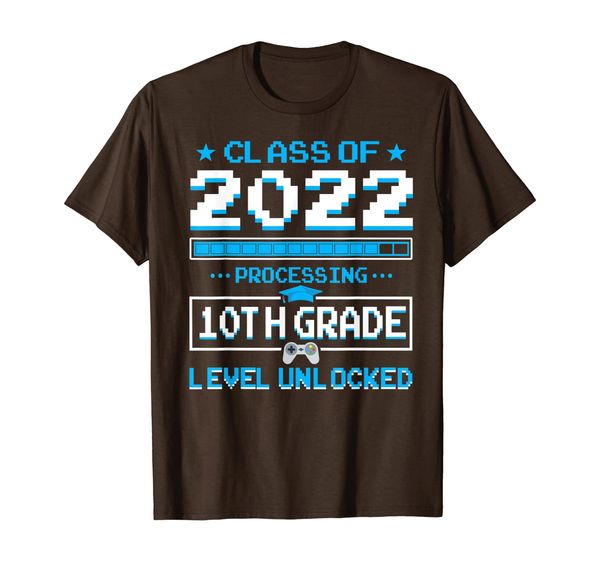 

class of 2022 10th grade level unlocked back to school shirt, White;black