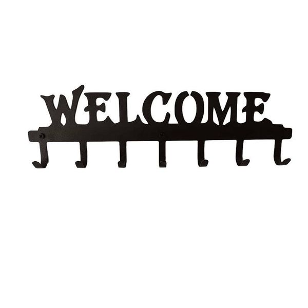 

hooks & rails 1pcs iron wall-mounted coat clothes hook rack durable practical wall for bedroom key hanging