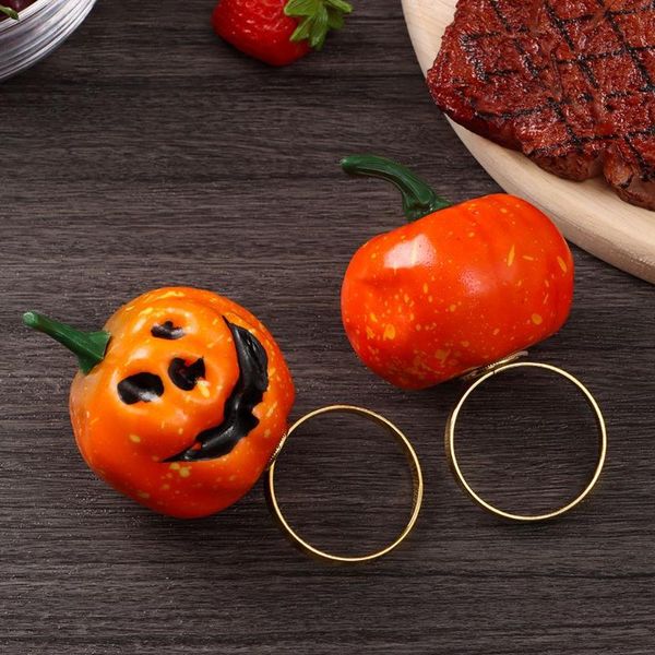 

napkin rings creative happy halloween diy craft table decoration mouth ring pumpkin thanksgiving supplies