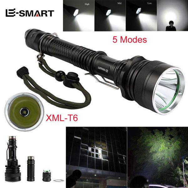 

xm-l t6 led super bright 5 modes 18650 bicycle light hunting torch lamp august9 bike lights