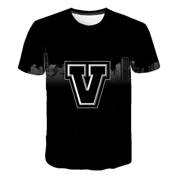 

men's t-shirts 2021 spring and summer short-sleeved shirt casual round neck pullover t-shirt character movie letter 3d printing, White;black