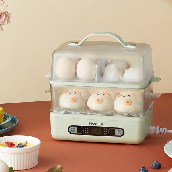 

egg boilers 350w multi function electric food steamer boiler steam cooker cooking breakfast hine boiling 2 layers timing