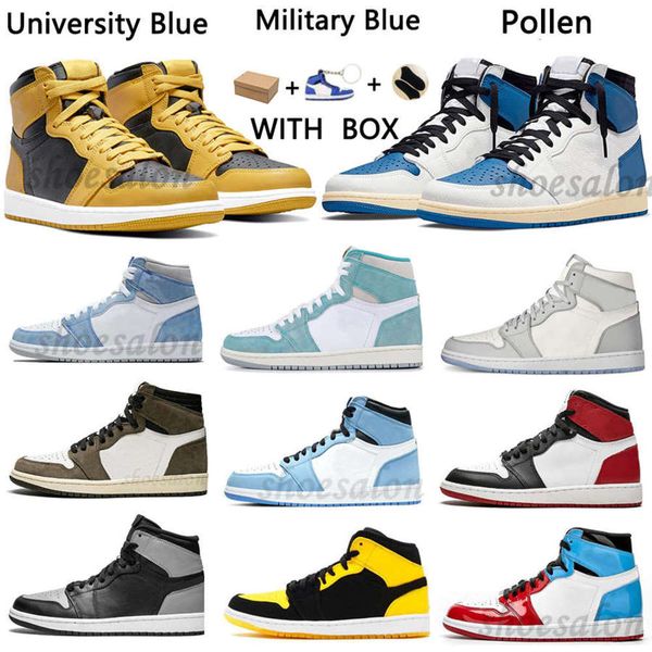 

university blue 1 jumpman 1s hype royal twist unc mens basketball shoes high military black cat bred mocha electro orange patent pollen men