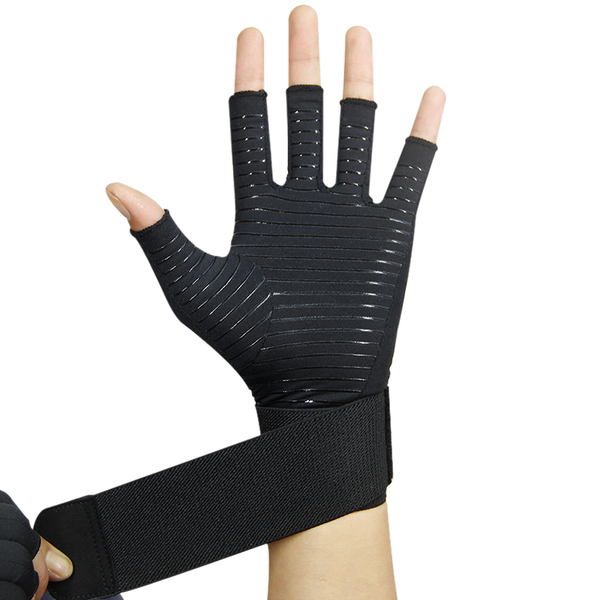 

sports gloves workout fitness half finger with wrist wrap support men women gym crossfit protector glove weight lifting sport equipment, Black