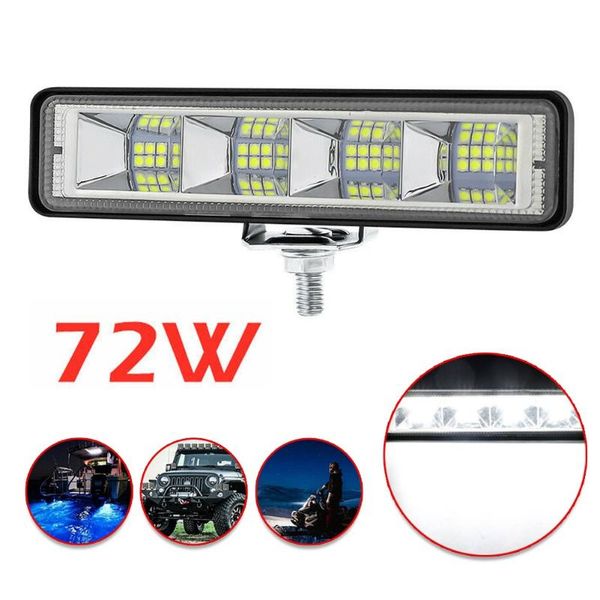 

working light 24leds work bar 6500k motorcycle 72w offroad atvs tank boats