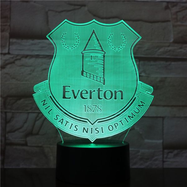 

soccer fans night sensor light led 3d usb table lamp england football club logo nightlight app control kids room decor gift