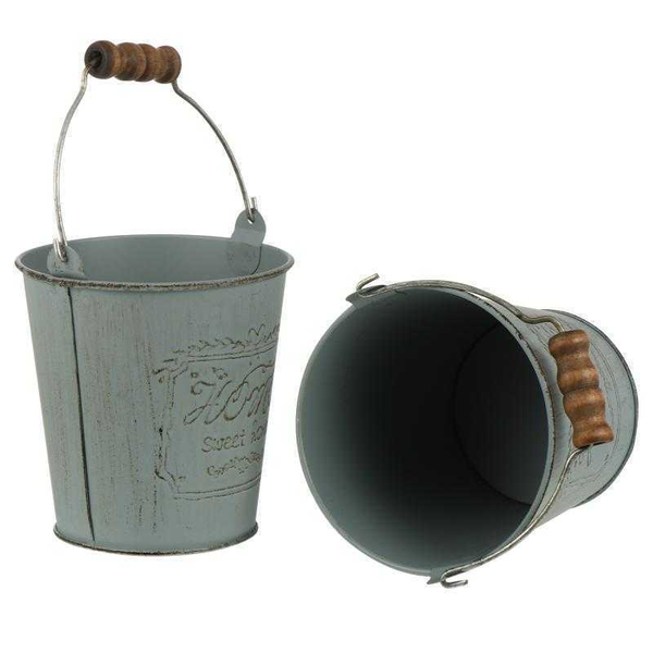 

planters & pots 2pcs flower container decorative flowerpot metal vase iron with handle