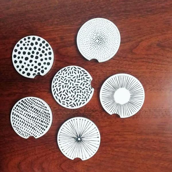 

mats & pads neoprene car coasters cup mat personalize good quality sunflower cactus drink decor accessories