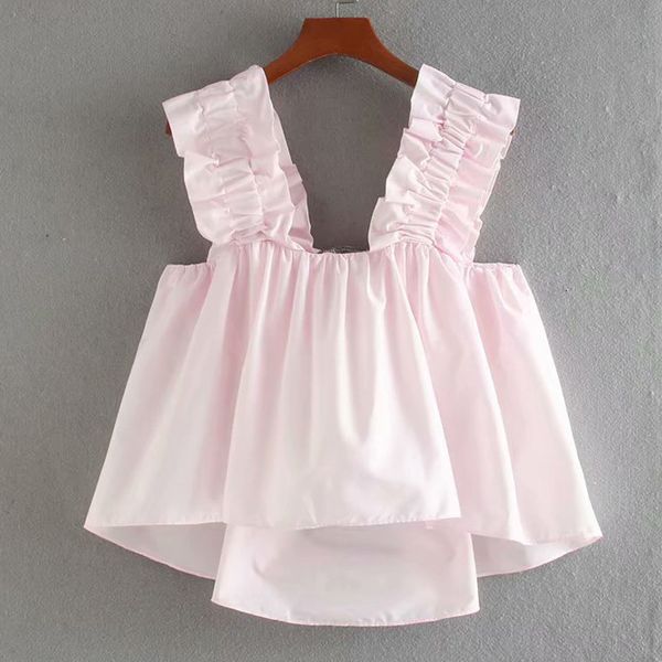 

tanks summer new square collar simple strap harajuku sweet loose sleeveless solid color women's vest, White