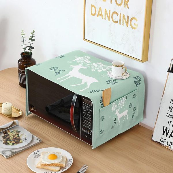 

other household sundries multifunction nordic cotton linen microwave oven cover cloth rectangle waterproof oil-proof wear resistant home dus