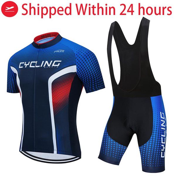 

racing sets 2021 jersey short sleeve set cycling jerseys summer bike clothing mtb bicycle clothes maillot sport wear, Black;blue