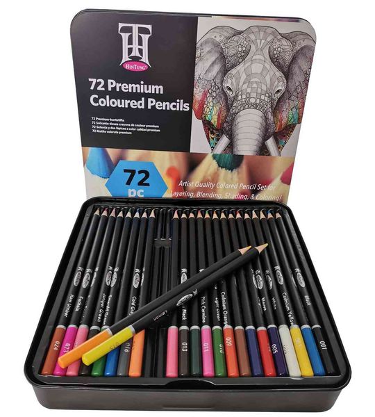

pencils painting lead set oily hand-painted pen 72 color pencil iron box