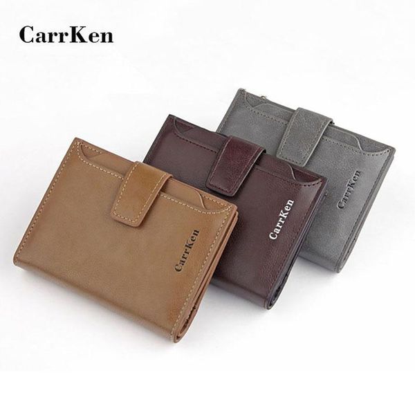

wallets tri-fold short wallet women men fashion pu leather card holder vintage purses portemonnee, Red;black