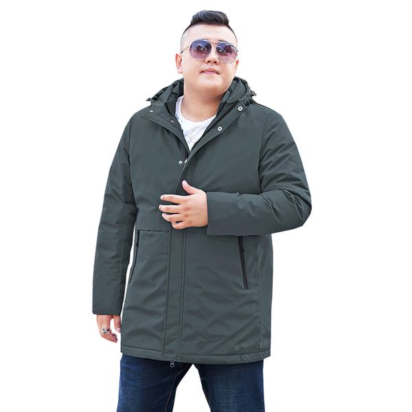 

2021 winter new leisure warm thick down et rain autumn coat hooded windproof men's wear, Black