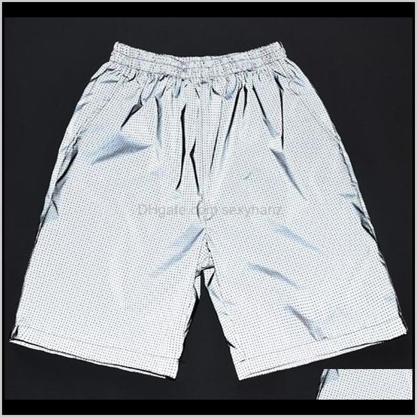 

shorts mens clothing apparel drop delivery reflective men 2021 brand hip hop dance fluorescent trousers casual harajuku night sporting jogge, White;black