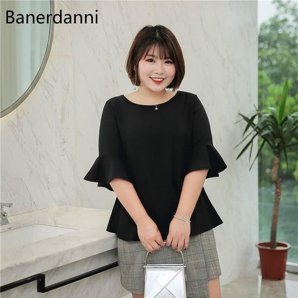 

fashion brand summer women chiffon blouse plus size 6xl flare sleeve elegant loose office lady shirt blusas female women's blouses & sh, White