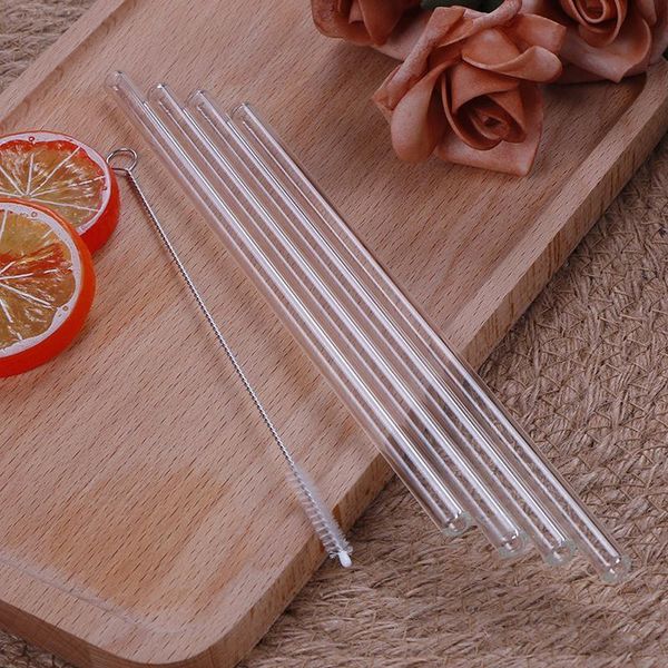 

drinking straws 4pcs events party favors supplies accessories straight glass tube reusable straw sucker with cleaning brush