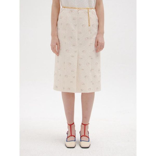 

skirts women skirt 2021 spring and summer ladies white print split mid-length, Black