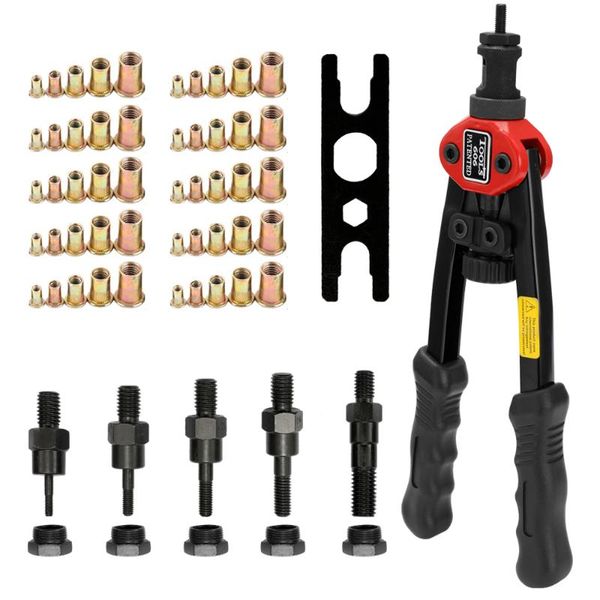 

professional hand tool sets portable 12in labor-saving riveter bt-606 double insert manual rivet gun machine riveting tools with nuts