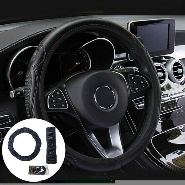 

steering wheel covers car cover anti slip pu leather suitable 37-38cm auto decoration accessories